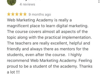 Web Marketing Academy Rated Top 10 Digital Marketing Institute in India