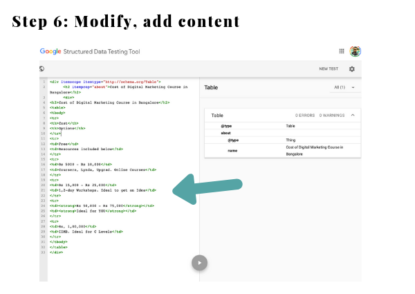 Add your own Content to Structured Data Tool