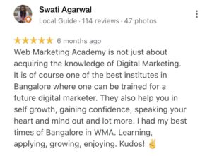 Web Marketing Academy Rated as The Best Digital Marketing Training Institute in India