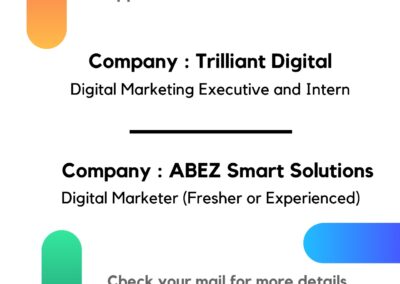 Digital Marketing Job Opportunities for WMA Alumni, October 2020