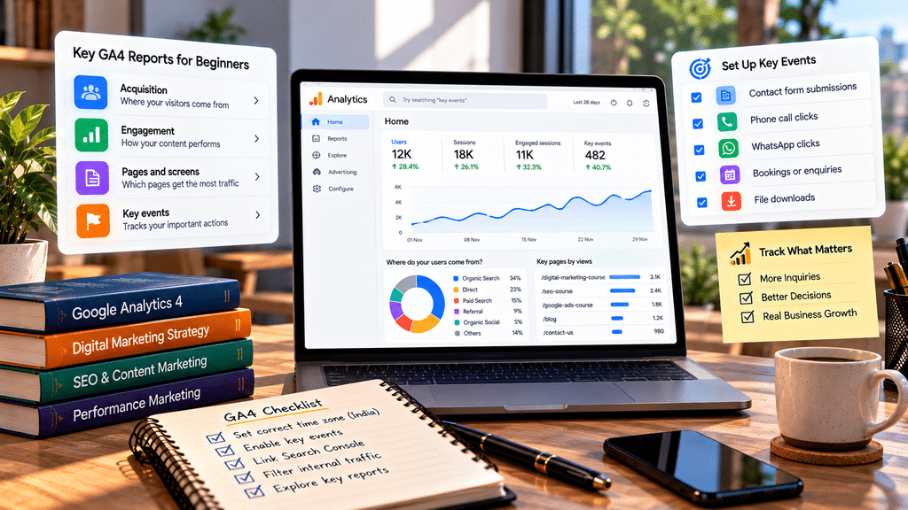 GA4 for Beginners: The Reports That Matter and How to Set Up Key Events